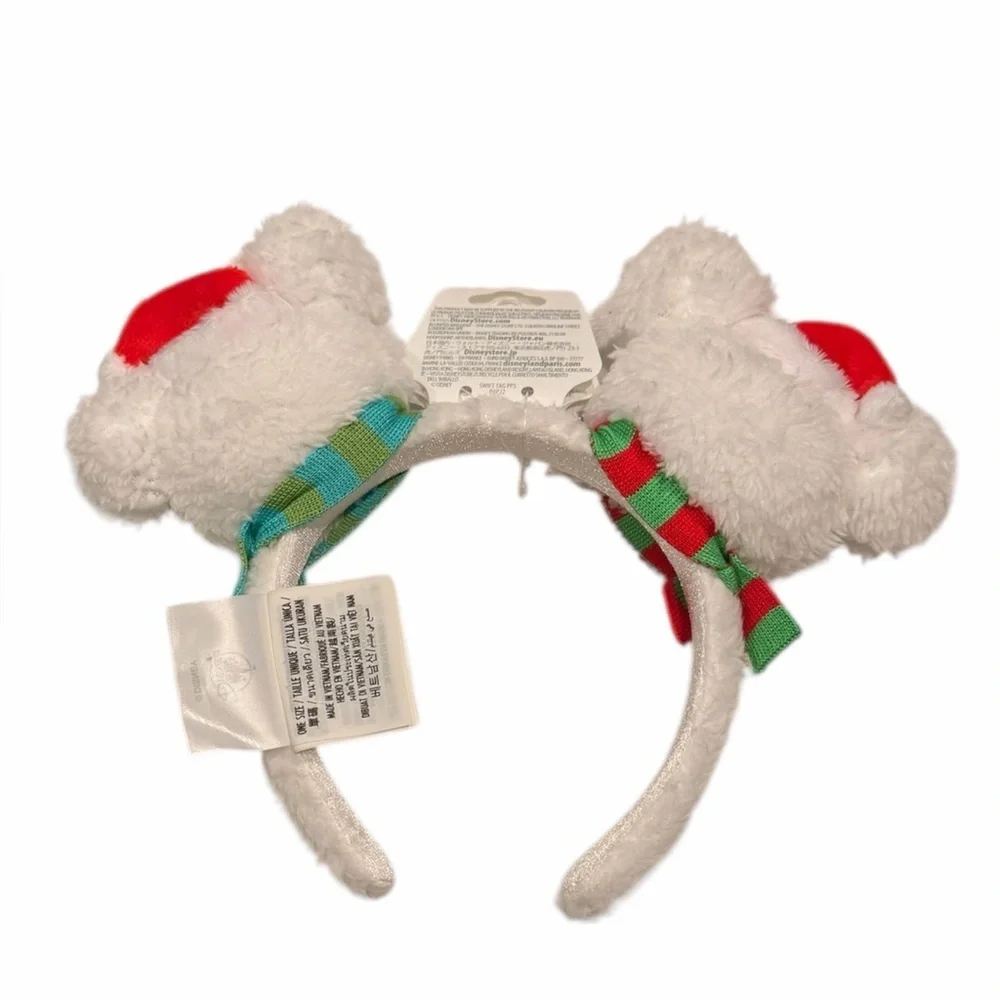 Disney Christmas Holiday 2024 Mickey And Minnie Snowman Headband Ears New